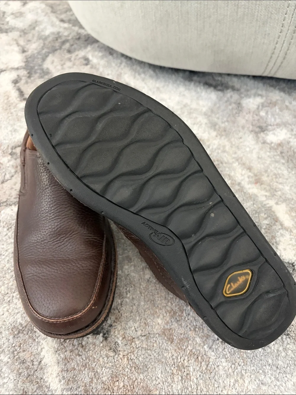 Clarks Men's Dark Brown Leather Slip-On Loafers